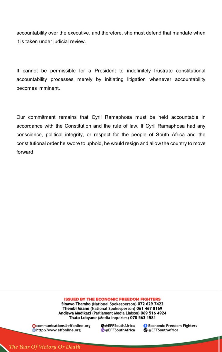 Economic Freedom Fighters tweet media