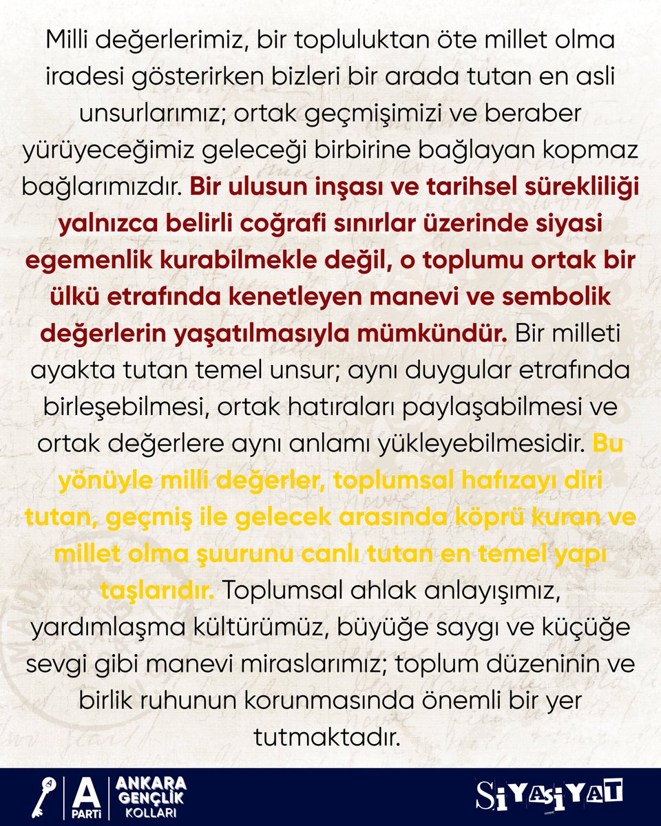 Anahtar Parti Ankara Gençlik Kolları İl Başkanlığı tweet media