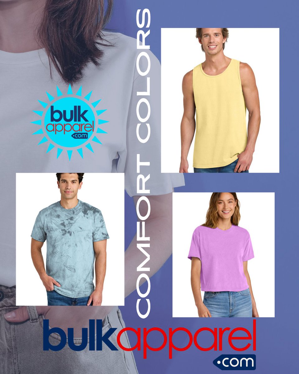 BulkApparel's tweet photo. Comfort Colors wholesale with bulk order discounts:
https://t.co/u4dXIZfx35
#comfortcolors #garmentdyed https://t.co/XbUfnsoU60