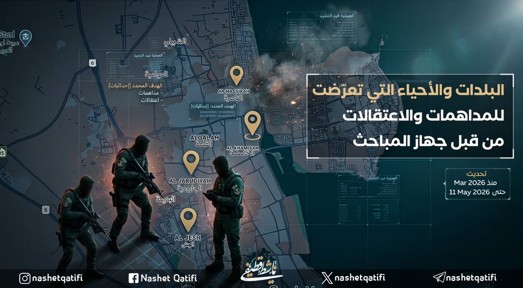 nashetqatifi's tweet photo. 🔴 كل حيّ داهمته المباحث يشهد أن الاستهداف كان طائفيًا بقناع الأمن، ولم يكونوا يطاردون خطرًا بل هوية مختلفة. https://t.co/7l9OaOEka4