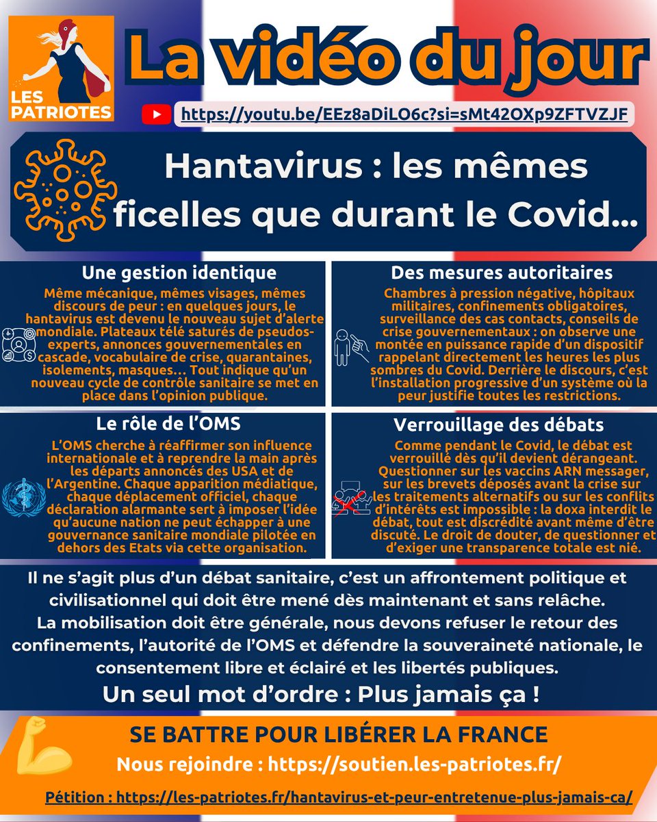 LesPatriotes_91's tweet photo. Vidéo du jour ➡️ https://t.co/Tk4CD8DTav

Signer la pétition ➡️ https://t.co/TJC9f34P9r

Nous rejoindre et se battre ➡️ https://t.co/ykTasWOaSi https://t.co/U906LctZFP