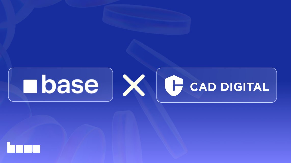 VanLav06000598's tweet photo. The Base ecosystem keeps growing! CADD has officially joined the ranks as the first regulated CAD stablecoin. The world is moving onchain, one currency at a time.
@base #Crypto #CADD #Onchain #Fintech #Web3 https://t.co/KlSvwRo5Ye