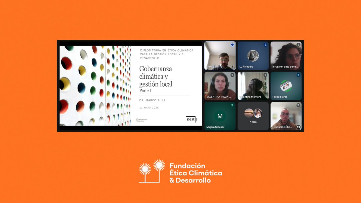 eticaclimatica's tweet photo. 📚 Diplomatura en “Ética Climática para la Gestión Local y el Desarrollo” (UNC)

MÓDULO 7 – Clase 1

GOBERNANZA CLIMÁTICA Y GESTIÓN LOCAL

Docente: Dr. Marco Billi https://t.co/i81sZGUxTe