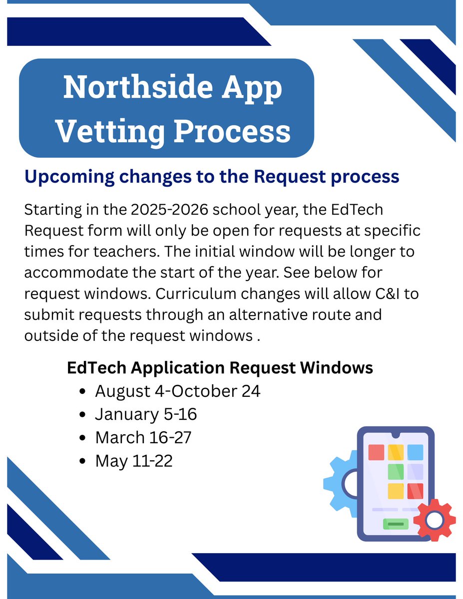 NISDTechTD's tweet photo. 🏁 THE CLOCK IS TICKING! 🏁
Today is the ABSOLUTE LAST DAY of the EdTech request window! You have until the end of the day to submit your apps for vetting. 🕚🛑

No extensions. No exceptions. Don’t get left behind—get those requests in before the window slams shut! ⚡️💻 #LastCall https://t.co/HSsJQQ7oTj
