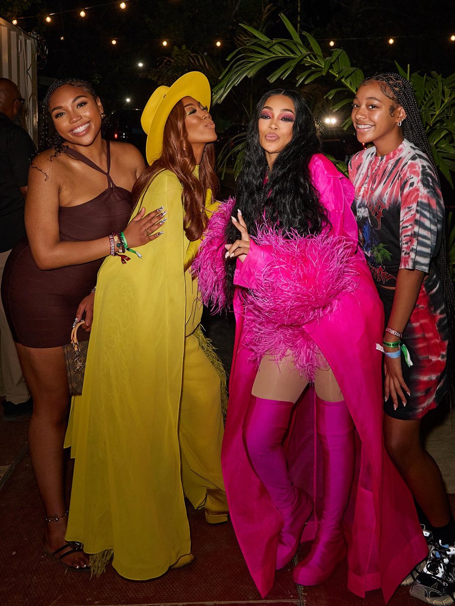 Brandy and Monica with their daughters in St. Lucia 🇱🇨