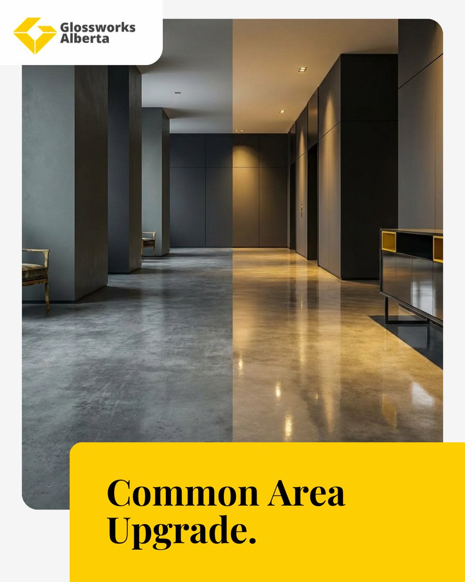 GlossWorksAB's tweet photo. Revitalize your condo’s common areas—lobbies, corridors, parkades, and more—with expert concrete restoration and coatings. Achieve cleaner looks, superior durability, and lasting value. Book a consultation: https://t.co/lJkAt9QRCJ https://t.co/qpMHWsriCn