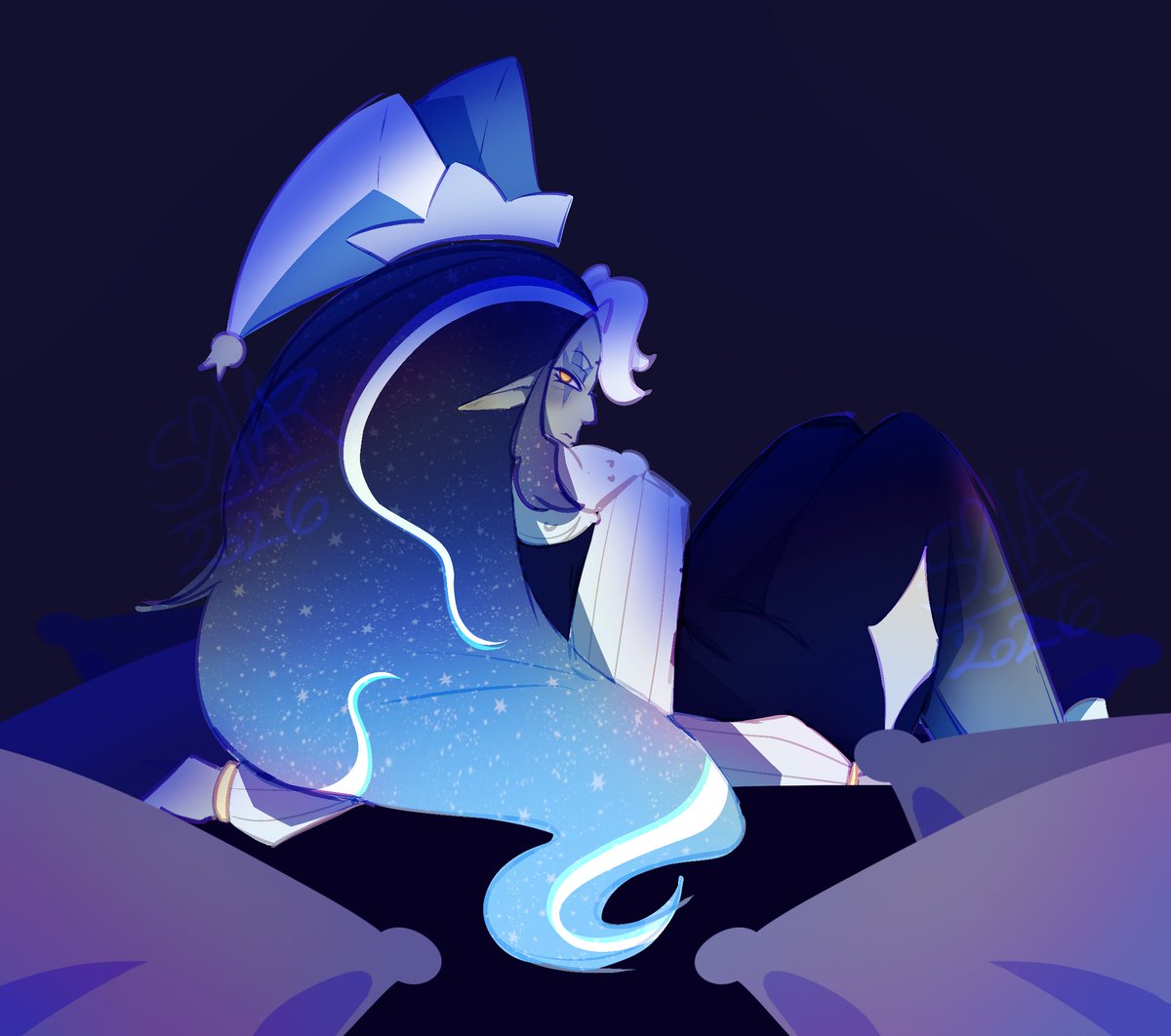 S0larBee's tweet photo. Time for bed silly bug 

#shadowmilk #shadowmilkcookie #crkfanart #cookierun https://t.co/kUgcD6t6cl