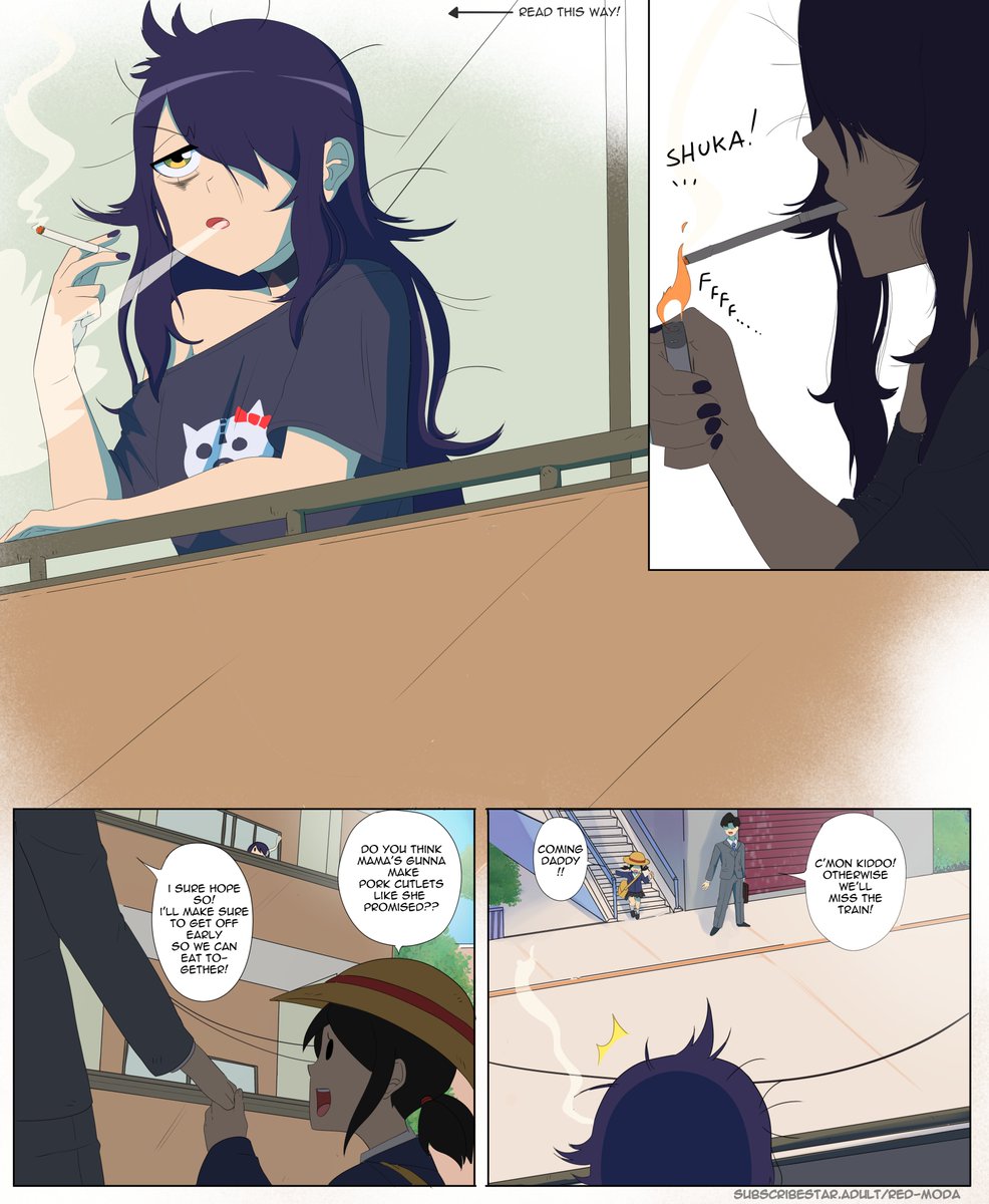 R3DM0DA's tweet photo. "My Annoying! landlord",  Chapter EXTRA 1,  a 🧵A quick glimpse into  Mona's lonely little past before Landlady Rin decided that Mona needed her guidance.
 As a reminder you can read it in better format &amp; from the beginning over on Pixiv as well. https://t.co/WATOolk3NU