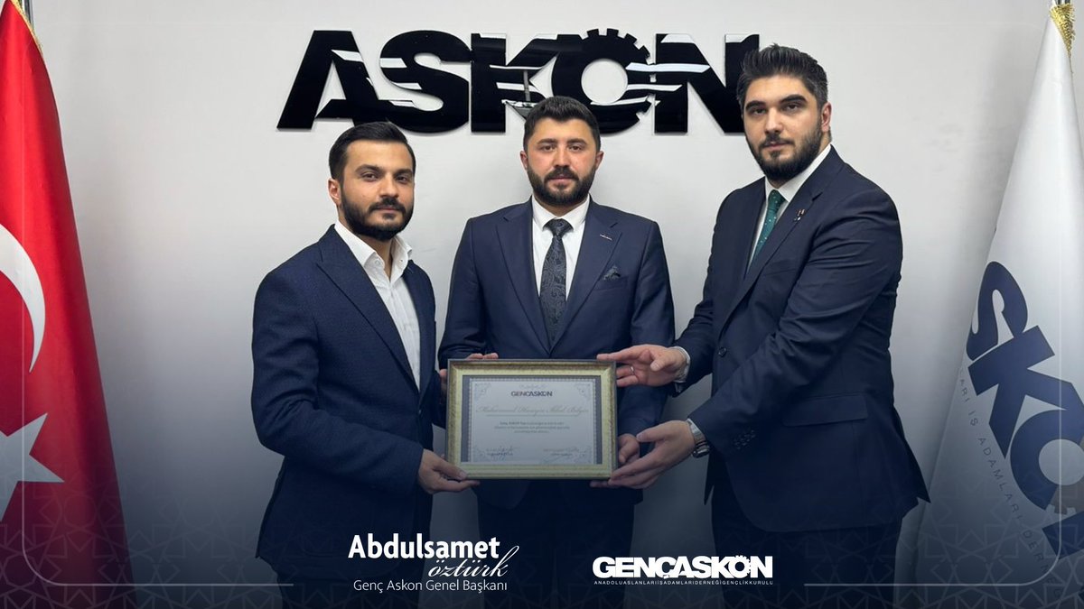 AskonVan65's tweet photo. 📍Genç ASKON 

Van Şube Başkanlığı görevine seçilen 
Sayın Muhammet Hüseyin İkbal Bilgin  Bey’i tebrik ediyor, görevinde başarılar diliyoruz.

Sayın Hakan Perihanoğlu’na bugüne kadar göstermiş olduğu emek ve katkılarından dolayı teşekkür ederiz.

@a_sametozturk 
@osmancicekel https://t.co/AV3lkLU7aa