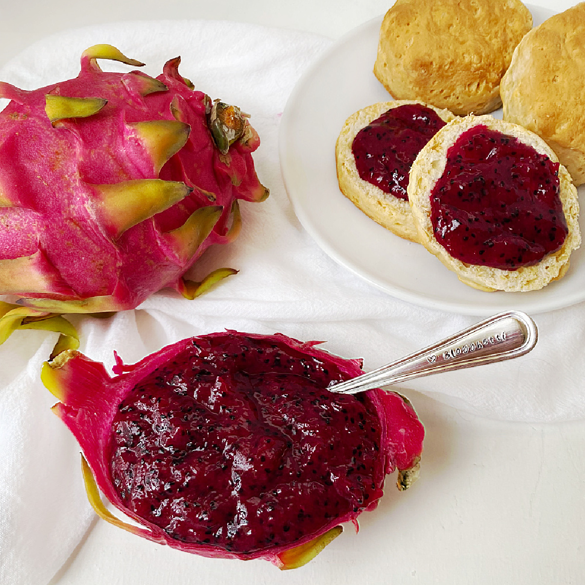 Blogghetti's tweet photo. Enjoying the exotic flavor of dragon fruit has never been easier with our how-to recipe for homemade dragon fruit jam and it uses just three simple ingredients. #dragonfruit #jam #homemade #springsweetsweek https://t.co/jtEtght6Vy https://t.co/c4DzXOw7V4