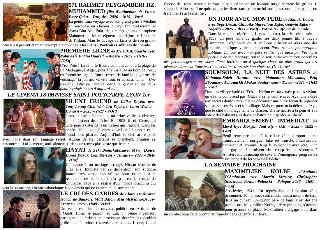 CinemaOpera_'s tweet photo. SEMAINE DU 13 MAI 2026
AVANT PREMIERE "LE PONT" mardi 19 mai 18h45 en présence du réalisateur
2 autres nouveaux films
LES FLEURS DU MANGUIER
571 RAHMET PEYGAMBERI HZ. MUHAMMED https://t.co/C0q7clFQ2u