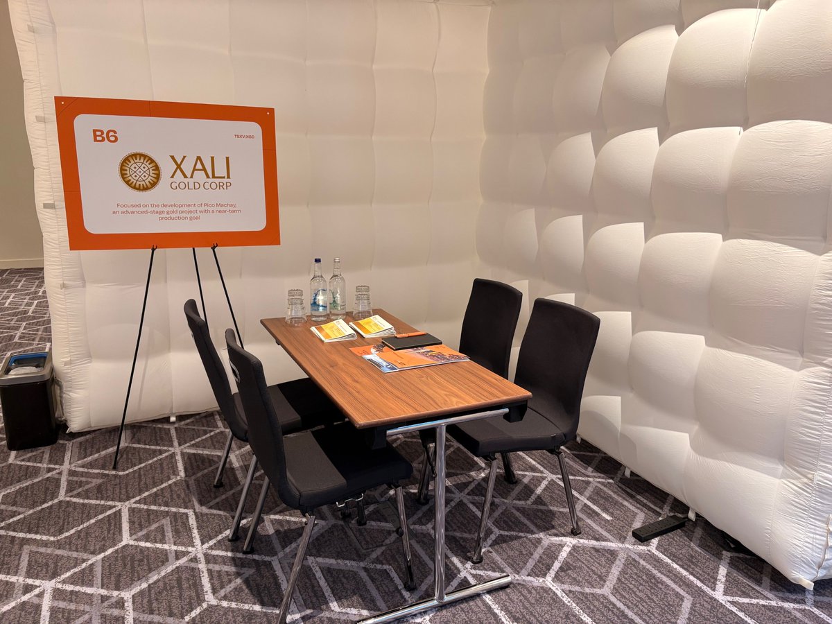 XaliGold's tweet photo. A strong start to @121MiningInv London. 🇬🇧

Day 1 was filled with investor meetings, project discussions, and great conversations about $XGC’s work at Pico Machay in Peru.

Thank you to everyone who took the time to meet with us today. Looking forward to Day 2!

#121London2026 https://t.co/SnXkaVCsfY
