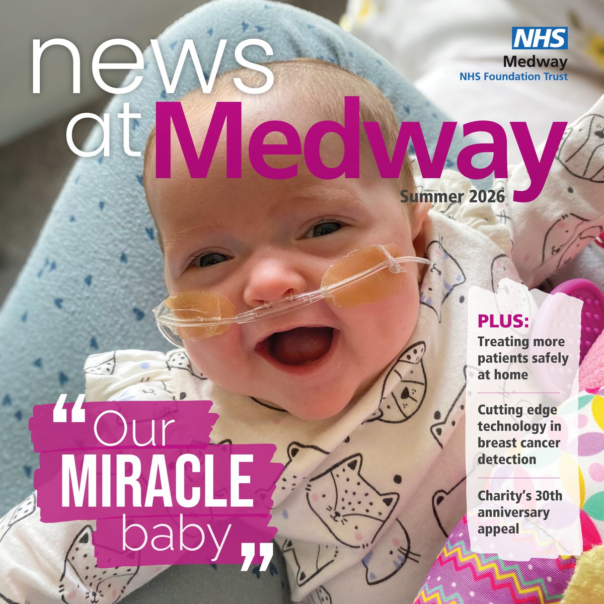 Medway_NHS_FT's tweet photo. Cutting edge technology boosts breast cancer detection is one of the great patient stories in our summer edition of News at Medway!

Pick up a copy on site or view it on out website: https://t.co/Y0JzcCEVb8

#Medway #Swale #patientfirst https://t.co/Vgs6eaUIhD
