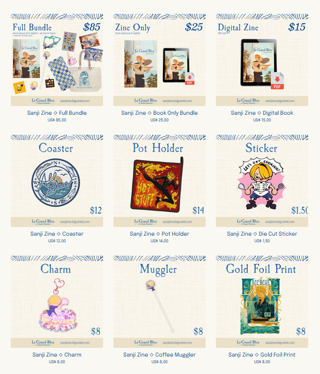 Le Grand Bleu: a Sanji zine | LEFTOVERS OPEN tweet media