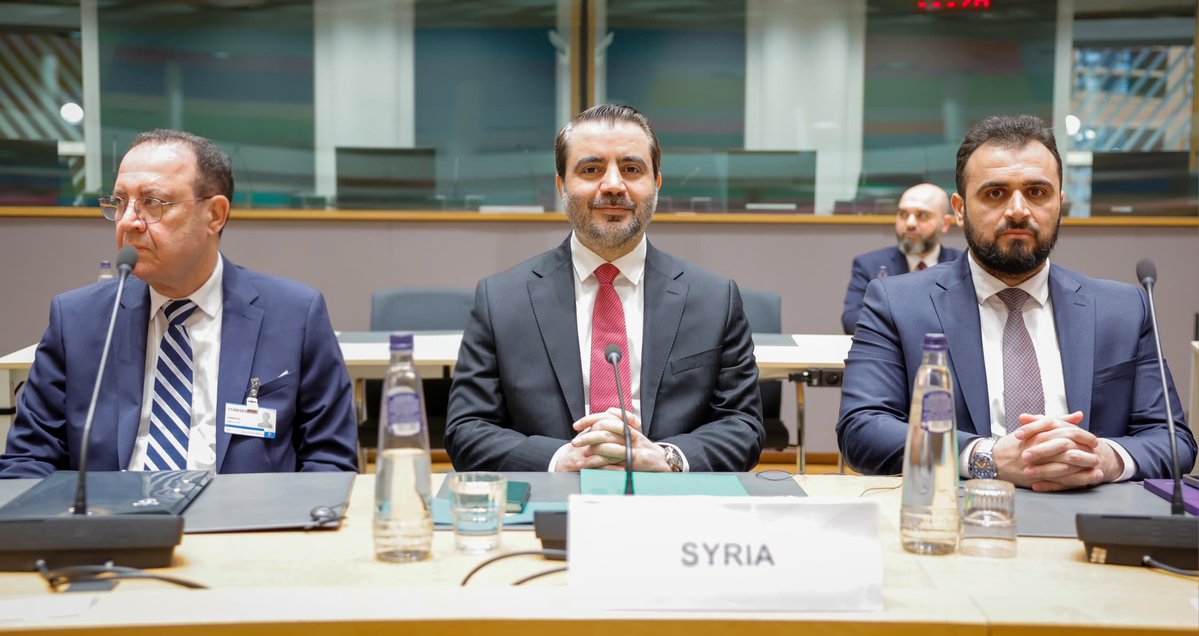 syrianmofaex's tweet photo. برئاسة مشتركة بين وزير الخارجية والمغتربين السيد أسعد حسن الشيباني والممثلة العليا للاتحاد الأوروبي للشؤون الخارجية والسياسة الأمنية كايا كالاس انطلاق أول حوار سياسي رفيع المستوى بين الجمهورية العربية السورية والاتحاد الأوروبي في العاصمة البلجيكية بروكسل. https://t.co/pqTBaPSA8K