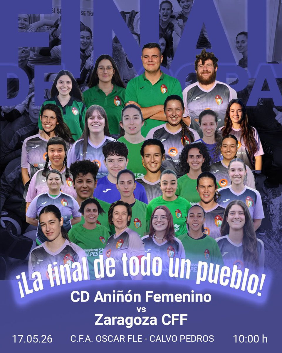 cd_aninon's tweet photo. ‼️🚎 *VIAJE A LA FINAL DE LA COPA*

El Ayuntamiento de Aniñón y varios de nuestros patrocinadores han hecho un gran esfuerzo para que nuestras chicas no estén solas en la gran final de Copa de Zaragoza.

Todos ellos han financiado dos autobuses con 164 plazas 💜🤍💜 https://t.co/WMF9yaZ5BX