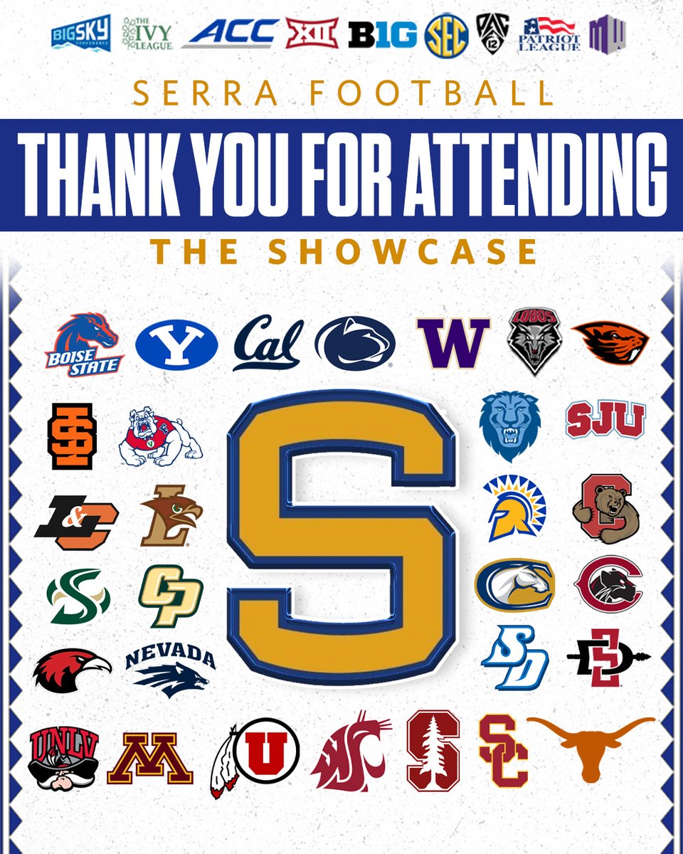 PadreFootball_'s tweet photo. Huge THANK YOU to all the college football coaches and recruiters who came out to Serra High School for our Spring Showcase! We appreciate your time, energy, and support of our student-athletes. https://t.co/J73lnkHmky