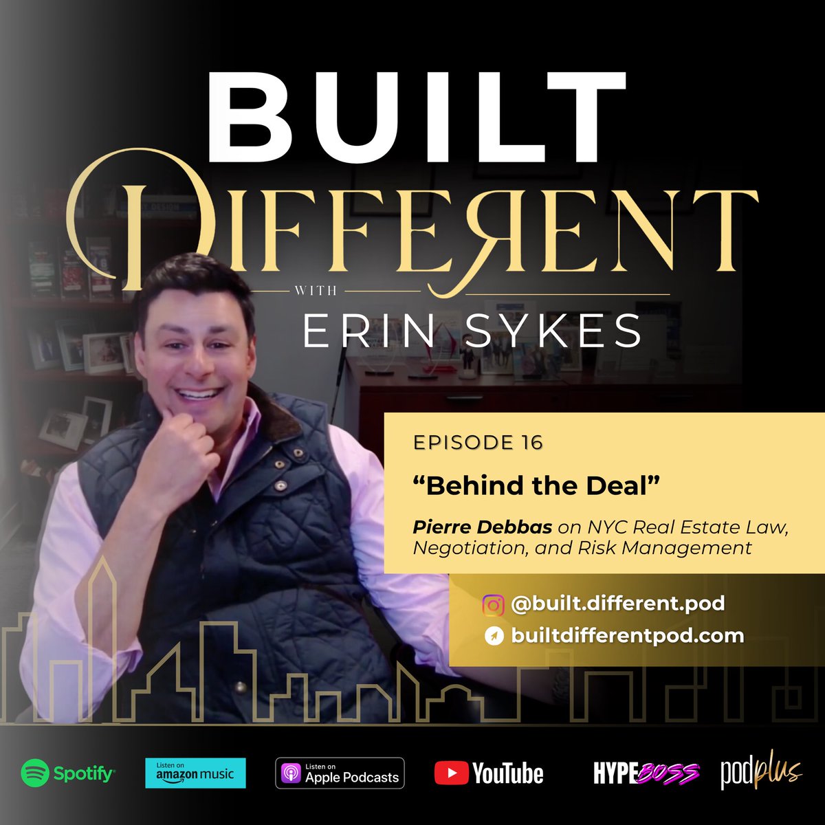 SykesStyle's tweet photo. This episode of BUILT DIFFERENT sits at the intersection of law, policy, and real estate with @pierredebbasesq, founder and partner of one of New York City’s leading real estate law firms, @RomerDebbas.

YouTube: https://t.co/ZSbnsDsh9a

Spotify: https://t.co/RVlyP0Defe https://t.co/P91rP8QS5w