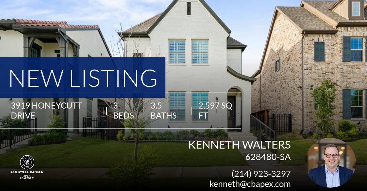 KennethWalters7's tweet photo. 📍 New Listing 📍 Take a look at this fantastic new property that just hit the market located at 3919 Honeycutt Drive in Frisco. Reach out here or at (214) 923-3297 for more information!

Kenneth Walters Realtor | Walters Fine Home... https://t.co/JJlrf7992m https://t.co/4urLIx6pNi