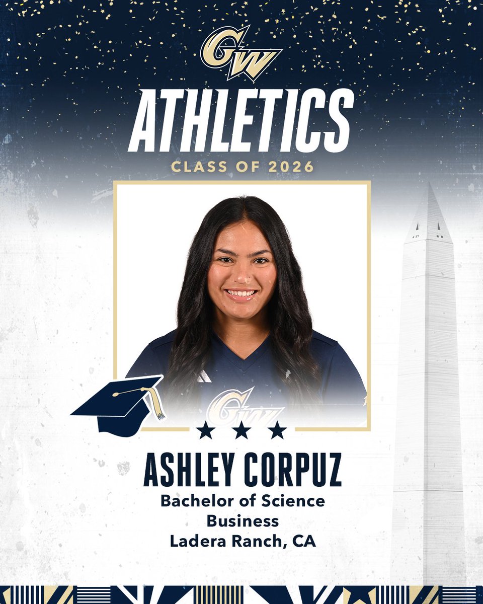 GW_Softball's tweet photo. Extending a major congratulations to our 2026 graduates!! ๐ #RaiseHigh #Revolutionaries๐ฅ
Outfielder Ashley Corpuz!! https://t.co/xXJx0rW24Y