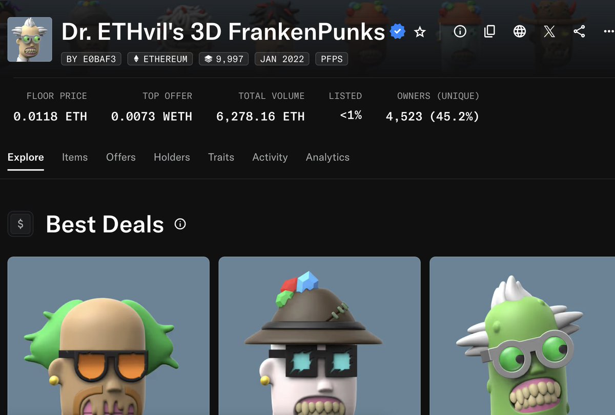 Dr.ETHvil's 3D FrankenPunks 😈,🧪 tweet media