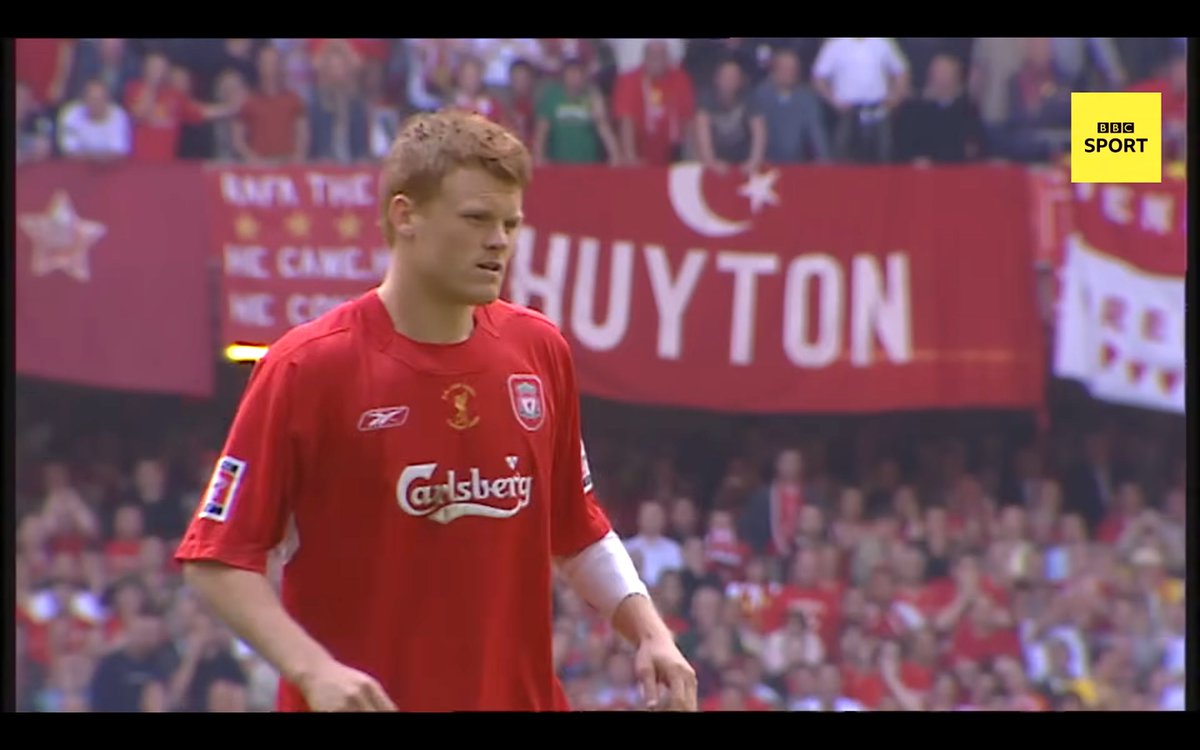 TheLiverpolitan's tweet photo. Never mind all that tifo shite…
Can anyone name the year, the occasion? Riise about to take a penalty… https://t.co/ucEpC7P4bA