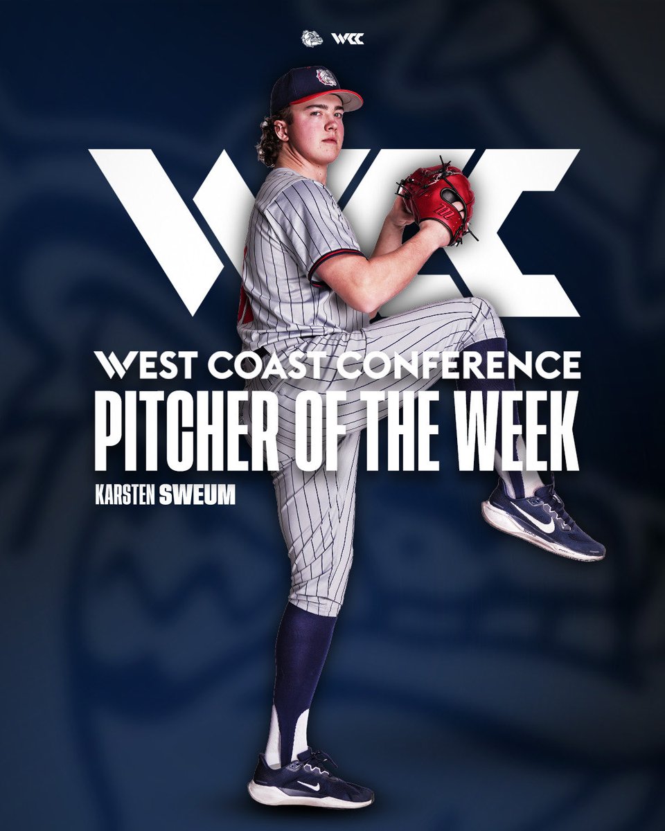 ZagBaseball's tweet photo. No doubt after the no-hitter: Karsten is the WCC Pitcher of the week! #GDTBAZ https://t.co/X1FSg7CuKe