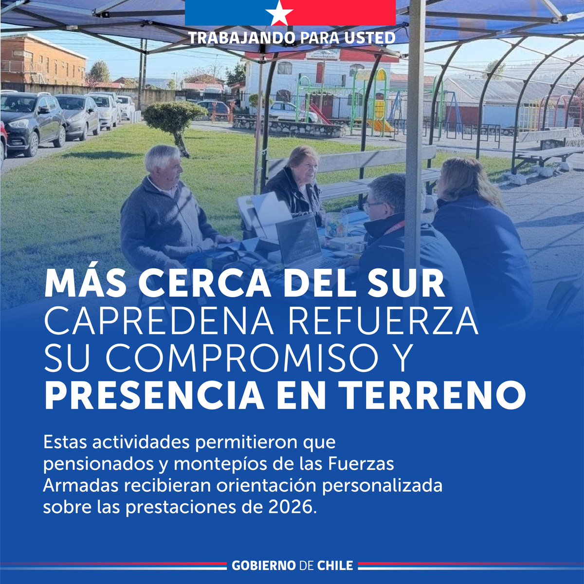 capredena's tweet photo. Nuestro compromiso institucional es acompañarte a lo largo de todo el país.
@SENAMAGOB @Fonasa @ChileAtiende 
Lee más en: https://t.co/X9WfezwFOa https://t.co/5eABqItom3