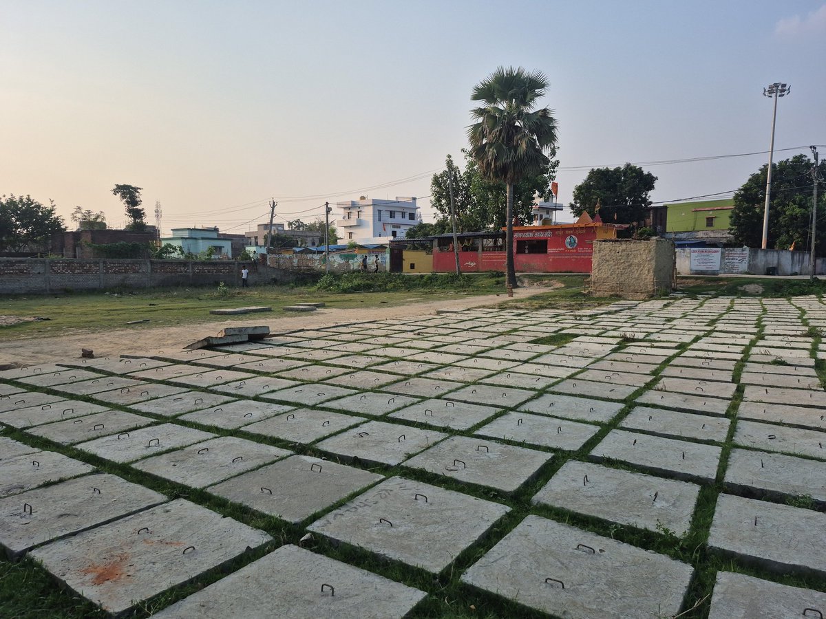 Priyanshuiam_'s tweet photo. @SaharsaDm they make sewage tank cover on our playing field where do we play please do something it's our only playground in batraha Saharsa. https://t.co/8IsAGBQE5a