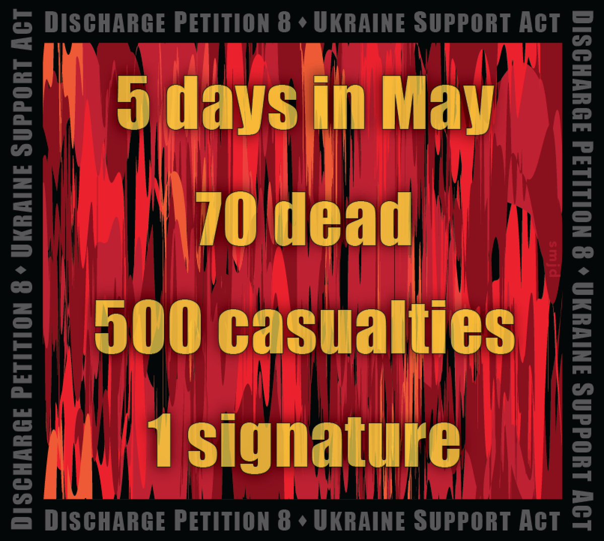 It's past time for the US to stop helping Putin murder Ukrainian civilians.

Which GOP House member has the moral clarity to sign Discharge Petition 8? 
<a href="/RepMikeLawler/">Congressman Mike Lawler</a> <a href="/RepBresnahan/">Congressman Rob Bresnahan Jr.</a> <a href="/RepMackenzie/">U.S. Congressman Ryan Mackenzie</a> <a href="/RepMariaSalazar/">Rep. María Elvira Salazar</a> <a href="/RepKiley/">Rep. Kevin Kiley</a> ?

Sign DP8. Get a Ukraine bill on the floor. Stop Putin.