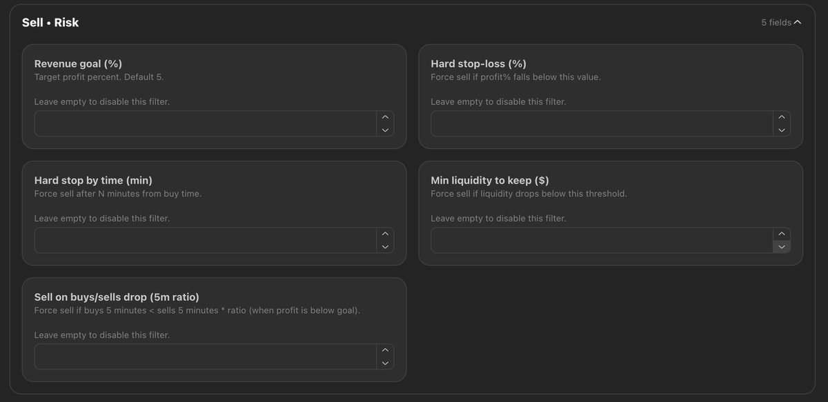 oleksandr_axDev's tweet photo. 🛡️ Risk management is everything in meme coin trading.

Platform supports: • take profit levels • stop-loss logic • trailing strategies • max drawdown controls

Built for fast-moving Solana markets

Demo: http://54.174.12.203

#RiskManagement #SolanaTrading #CryptoBot #DeFi https://t.co/J7KArPiA5R