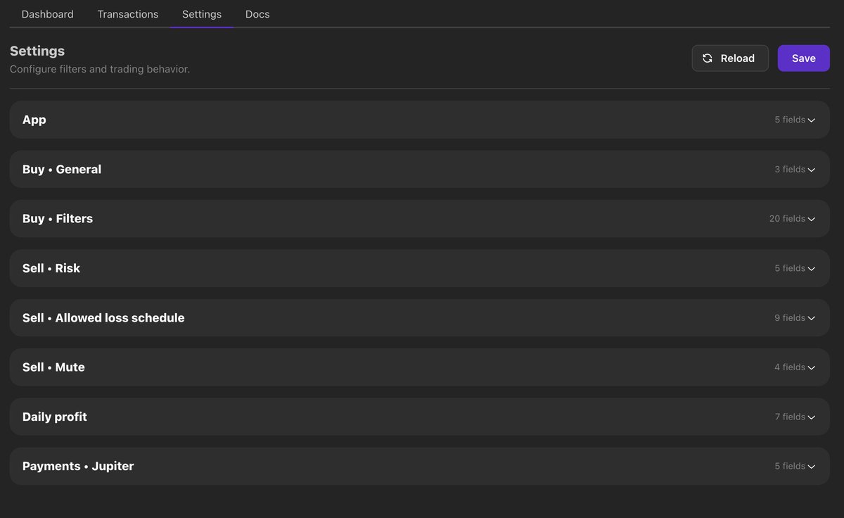 oleksandr_axDev's tweet photo. 🔧 Production-ready admin panel for complete trading bot management.

Features: • modular settings • strategy presets • API integrations • Telegram notifications • Jupiter integration • Docker deployment

https://t.co/Gr6JmtV55D

#CryptoInfrastructure #Solana #Automation https://t.co/ExBt06rVJb