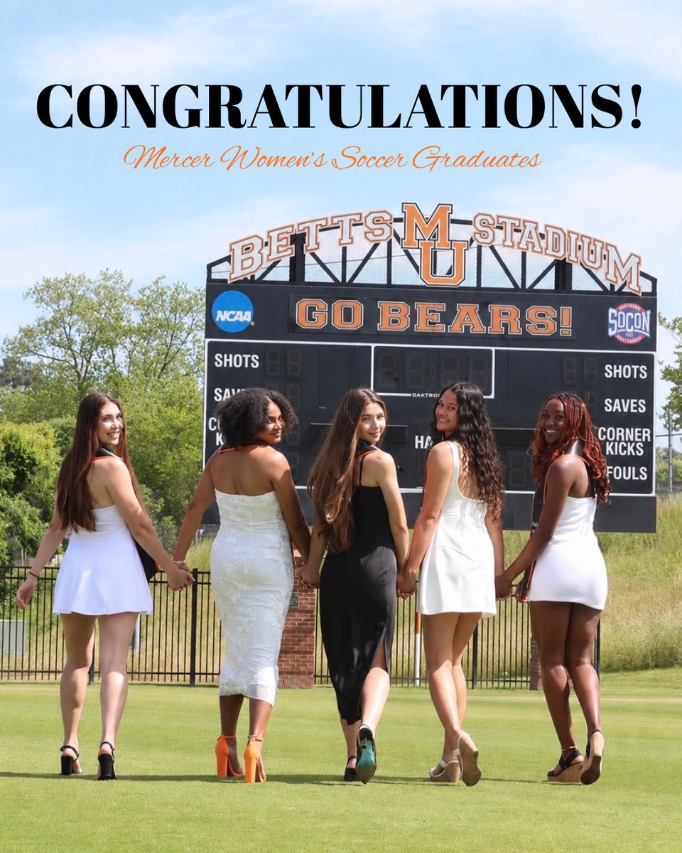 MercerWSoccer's tweet photo. Congratulations to our graduates, so proud of you all 🧡🎓🐻 
 #MUWS #Classof2026 #GOBEARS https://t.co/mVCGe4rvD3