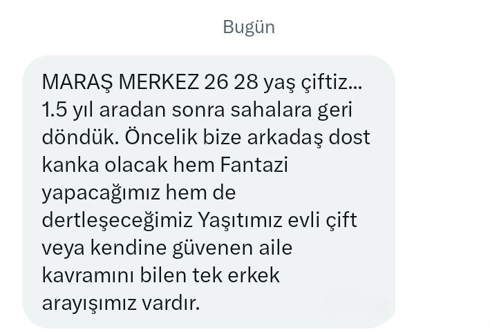 46marasitiraf's tweet photo. Evli çift takipçimiz haydi maraş yorumaaa https://t.co/ermNX6NFlI