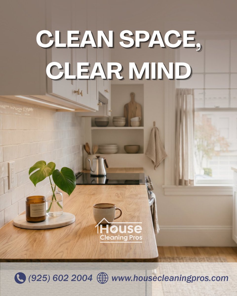 HouseCleaningPr's tweet photo. Life happens  and so does the mess.

But your home doesn’t have to feel overwhelming.

A clean space brings clarity, calm, and more time for what really matters.

We take care of it 

Book your cleaning:  925 602 2004 https://t.co/1yubnfxriP