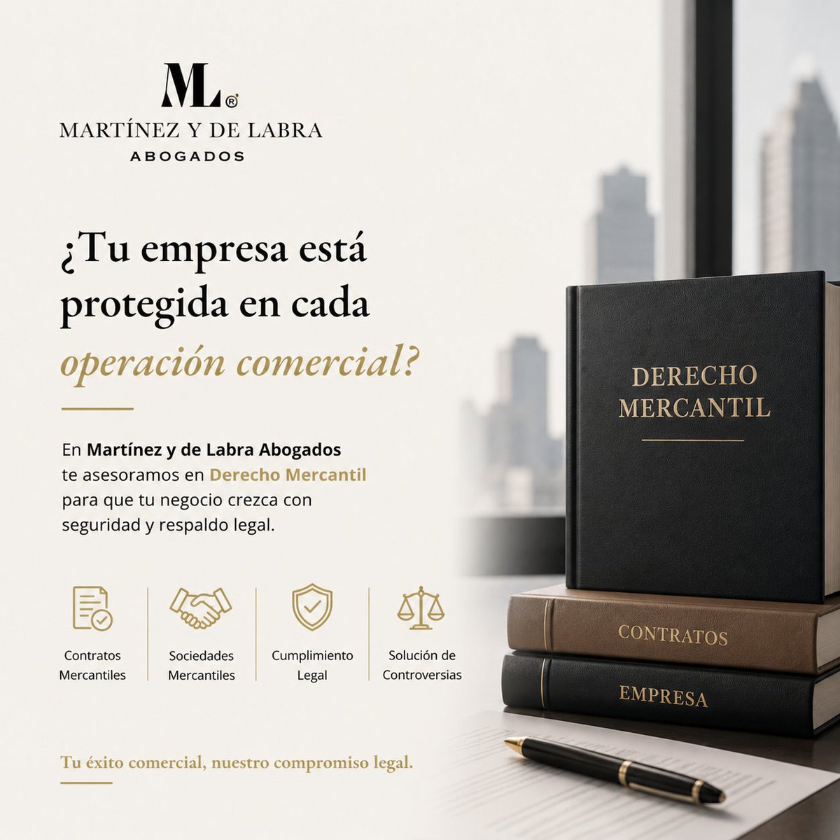 MLABOGADOSMX's tweet photo. Entendemos que cada operación comercial implica riesgos… y también grandes oportunidades.

Nuestro equipo en Derecho Mercantil te brinda la seguridad jurídica que tu negocio necesita para crecer. Protege hoy lo que estás construyendo para mañana.

#DerechoMercantil https://t.co/gpufouAhsH