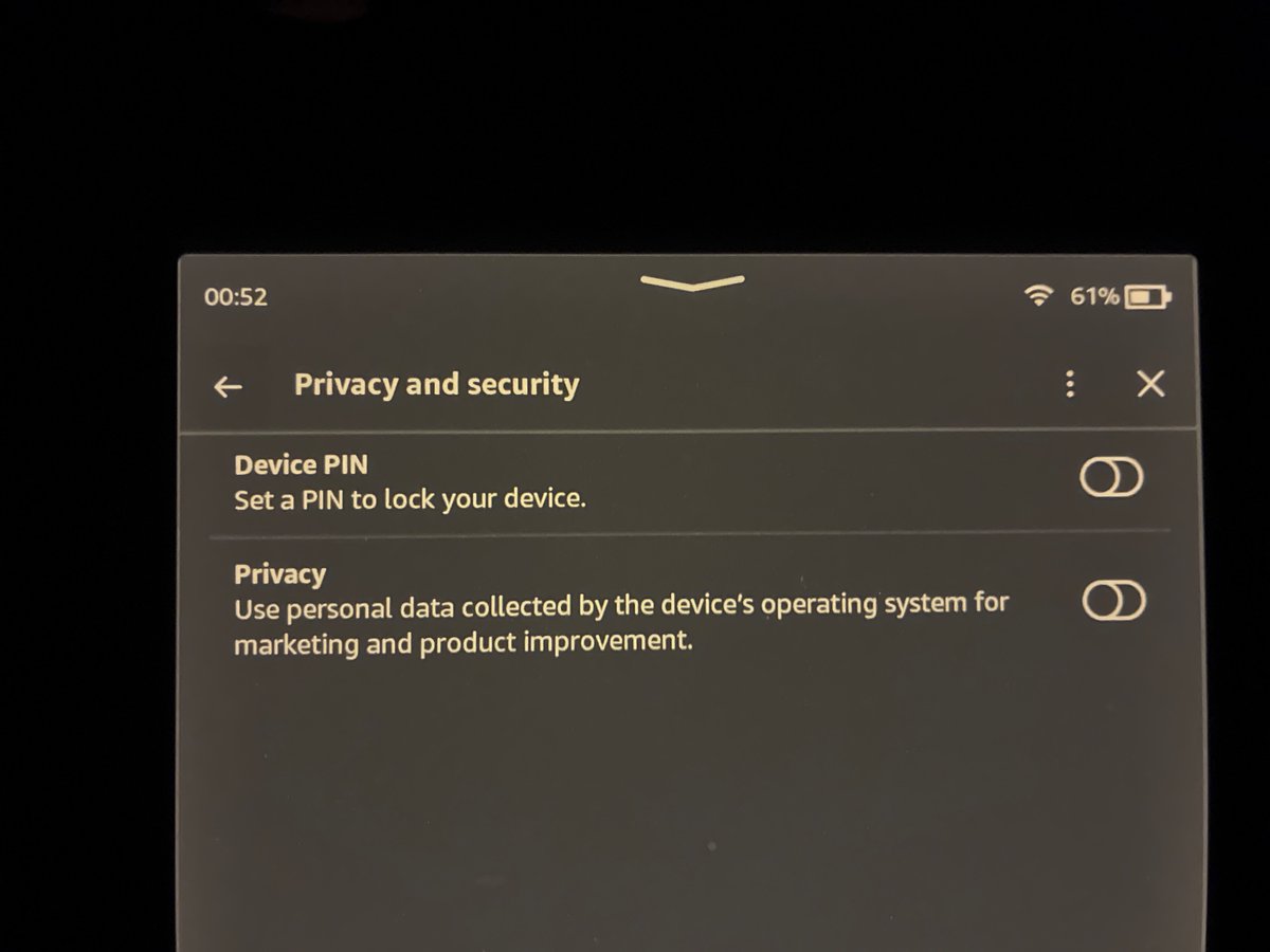 vasundhar's tweet photo. #Kindle turn off to enable privacy #DarkPattern #UIUX #Privacy https://t.co/sQi6BDglIc
