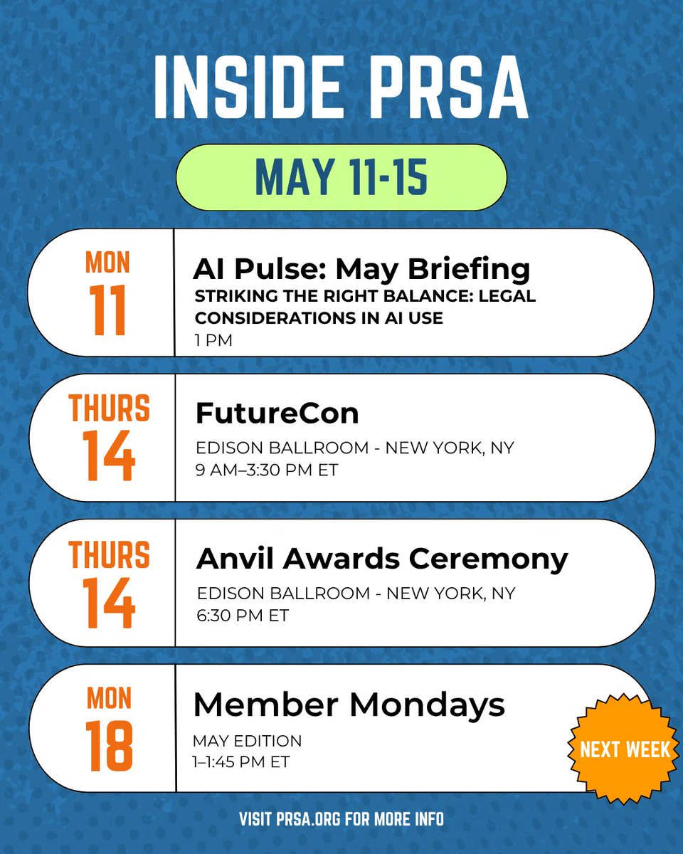 PRSA tweet media