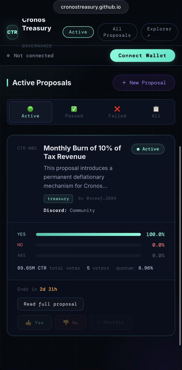 Cronos Treasury tweet media