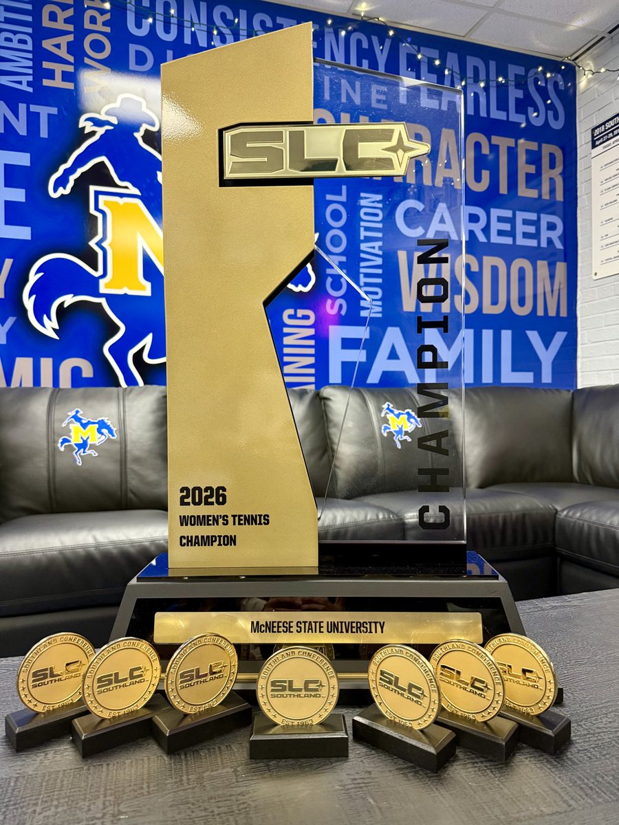 McNeeseTennis's tweet photo. Bringing home the gold! 🤠

The 2026 Cowgirls have left their legacy on and off the court! 

#GeauxPokes https://t.co/XsyBDltMHY