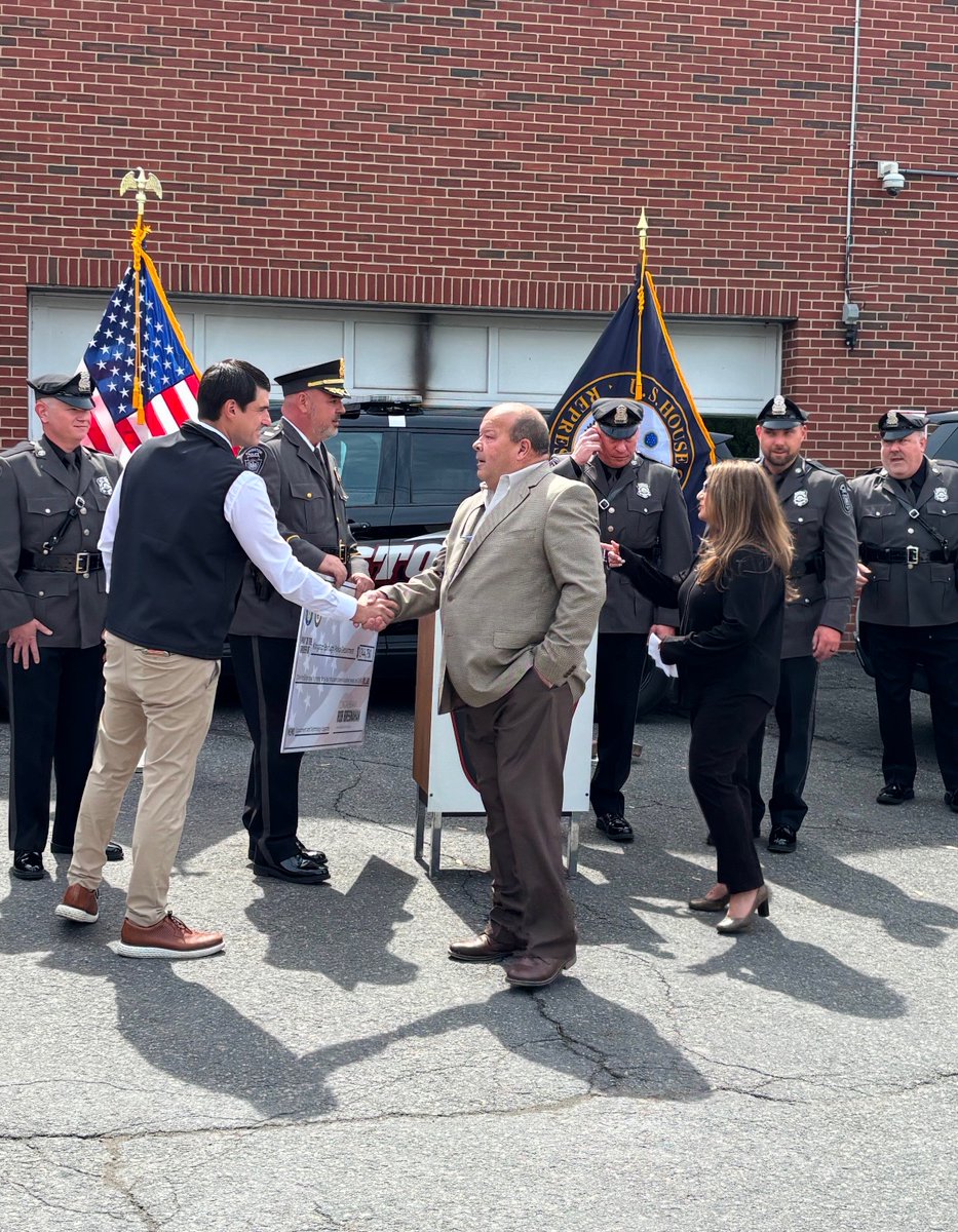 RepBresnahan's tweet photo. No better way to kick off Police Week than by announcing $1.14 million in federal funding for the Kingston Borough Police Dept. These officers dedicate themselves to public service, so we're making sure they have the equipment they need to keep our people and communities safe. https://t.co/3NCd4zGnJf
