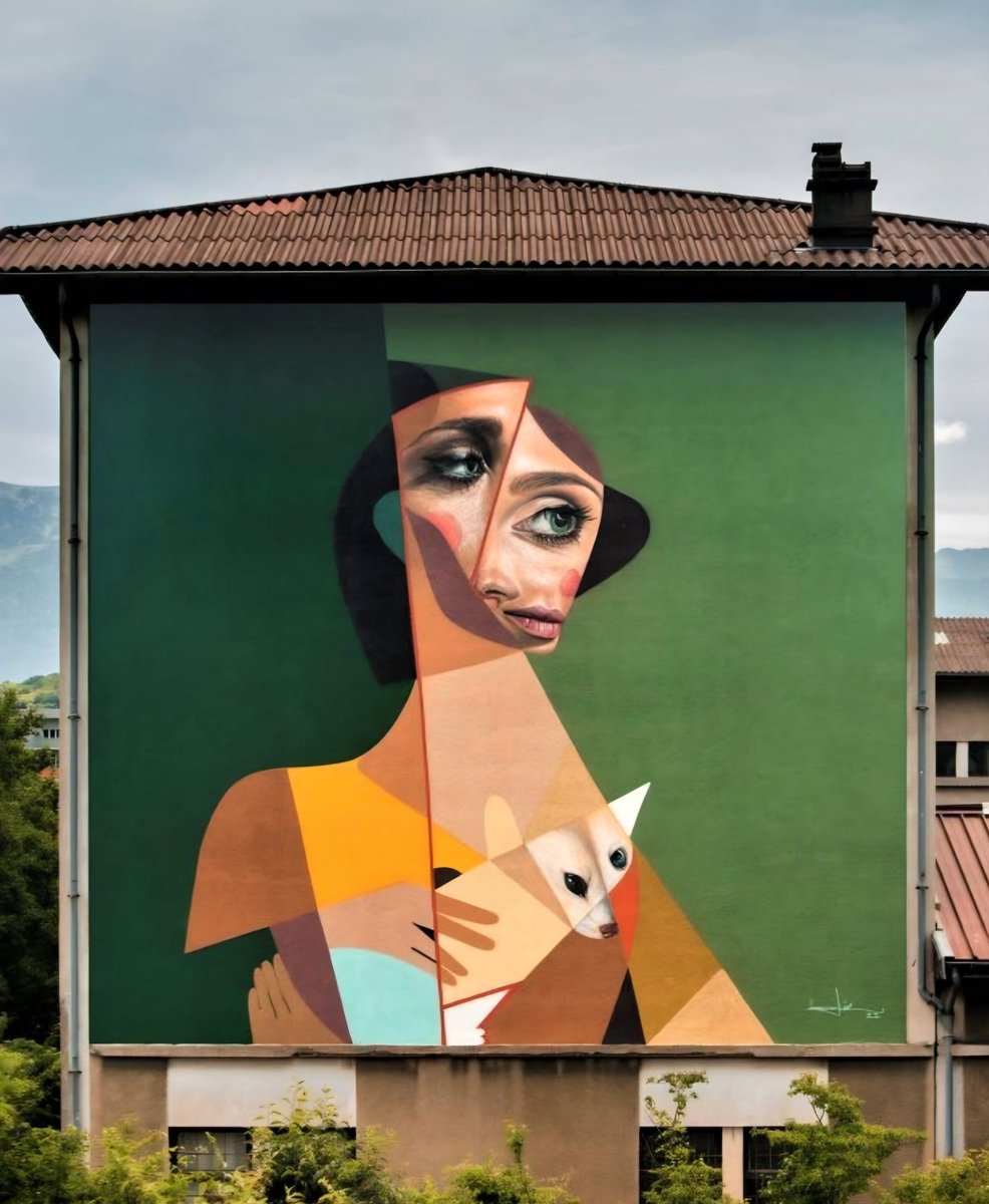 nouatre's tweet photo. Bonjour 👀 
#streetart. #urbanart. #mural
By : Belin https://t.co/yoKIO38TqF