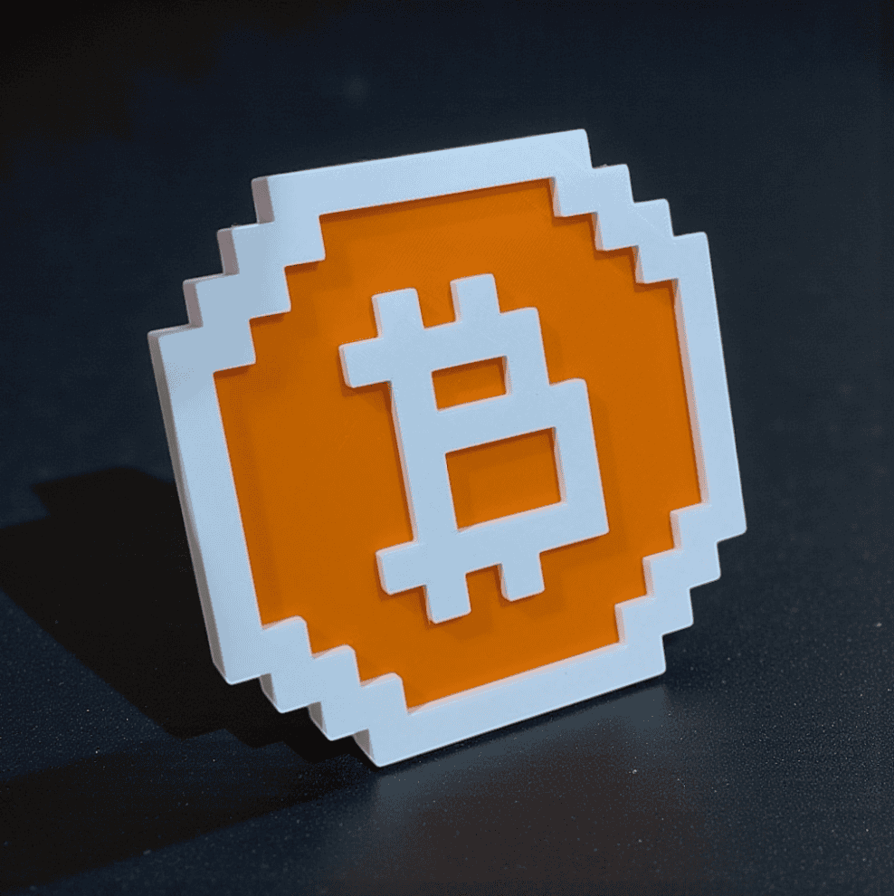 CryptoCloaks's tweet photo. Blank wall detected, morale penalty applied. 8 Bit Bitcoin Wall Art is $14.99 for pixel-orange propaganda without the arcade cabinet. https://t.co/jVWKsORpJo