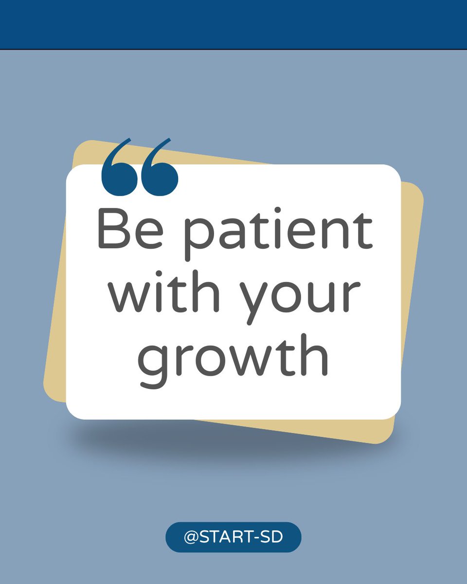 startsdprogram's tweet photo. Growth looks different for everyone, and shouldn't be compared, because it will never look the same. Growth can be invisible and hard to measure. Which means reminding yourself to be patient looking for your growth is important. #RecoveryJourney https://t.co/vyYhxPseEC