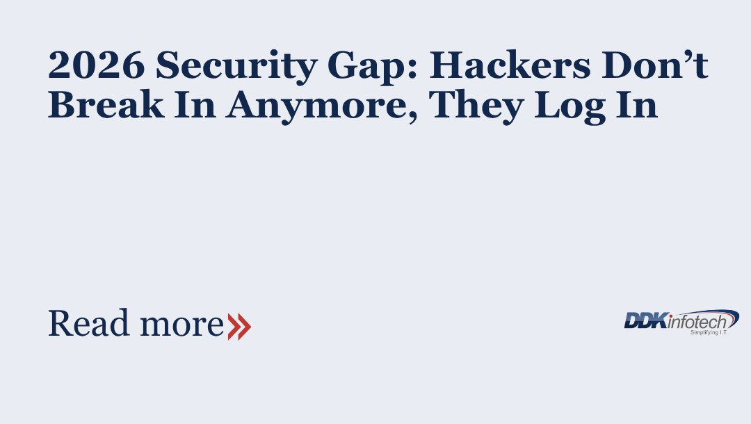 ddkinfotech's tweet photo. The biggest cyber threat to your business in 2026 isn't a hacker. 

It's someone logging in as you. 

Here's what NYC SMBs need to know about identity security and 5 fixes you can make. https://t.co/xmflGIEPUX

#cybersecurity #identitysecurity #passwordsecurity https://t.co/dTuXNECfDP