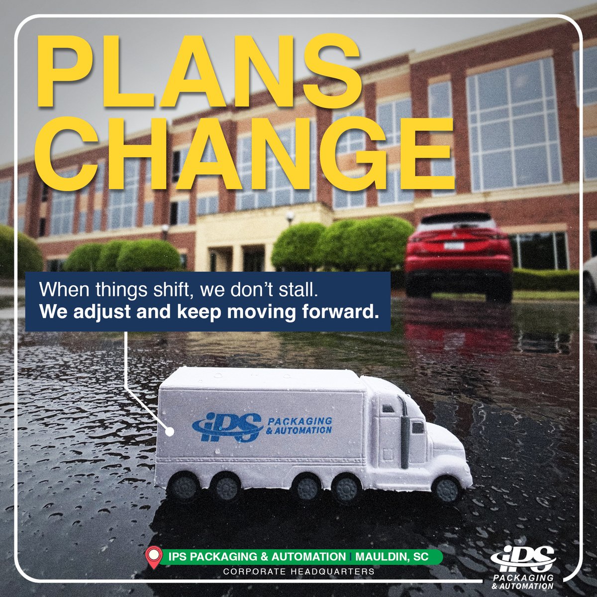 IPSpackaging's tweet photo. At IPS, the conditions don’t dictate the outcome.
We adapt. We solve. We keep things moving forward.

Every time.
No matter what shows up.

So when things change––call us.
We'll handle the rest 👉 800-277-7007
Or visit https://t.co/X5kaEM7iMS today.

#PackagingIsAwesome https://t.co/RIQxIDu9D6
