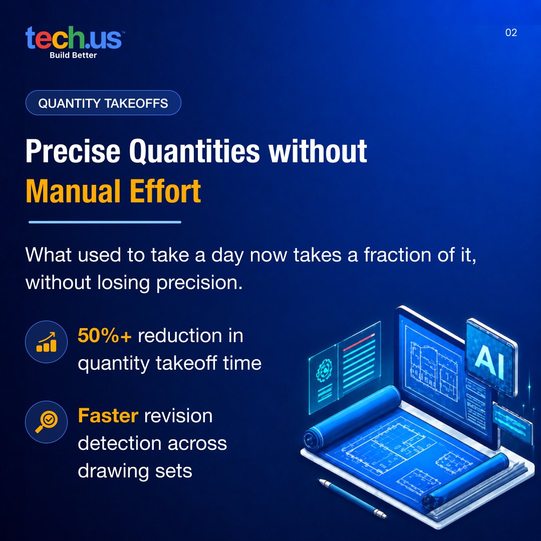 techdotus's tweet photo. The bigger opportunity is using AI to improve the quality of estimation decisions before errors become expensive downstream.

Swipe left to explore 4 practical ways AI can improve project estimations in preconstruction. 

#Preconstruction #ConstructionAI  #TechdotUs https://t.co/iOjxll4jNK