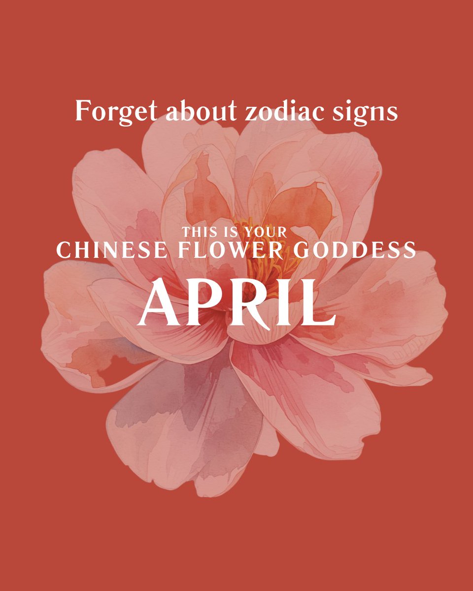 Go2Chinese's tweet photo. Forget zodiac signs. 
If you were born in April, your Chinese Flower Goddess is the Peony — 牡丹 (mǔdān).
#ChineseCulture #PeonyGoddess #FlowerGoddess #AprilAesthetic #AsianAesthetic #ChineseMythology #LuxuryEnergy #牡丹 #东方美学 #QueenEnergy https://t.co/VTHBM5NnA8