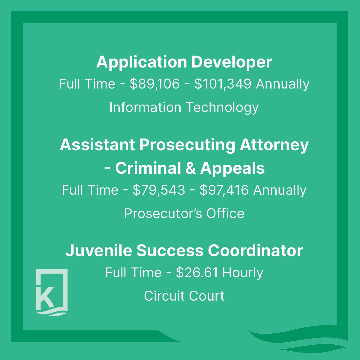 KentCountyMI's tweet photo. Government glimpse: Discovering careers in public service.

View our listings below and visit https://t.co/jyzD15mK6p to apply. https://t.co/2WSfkCX0tJ