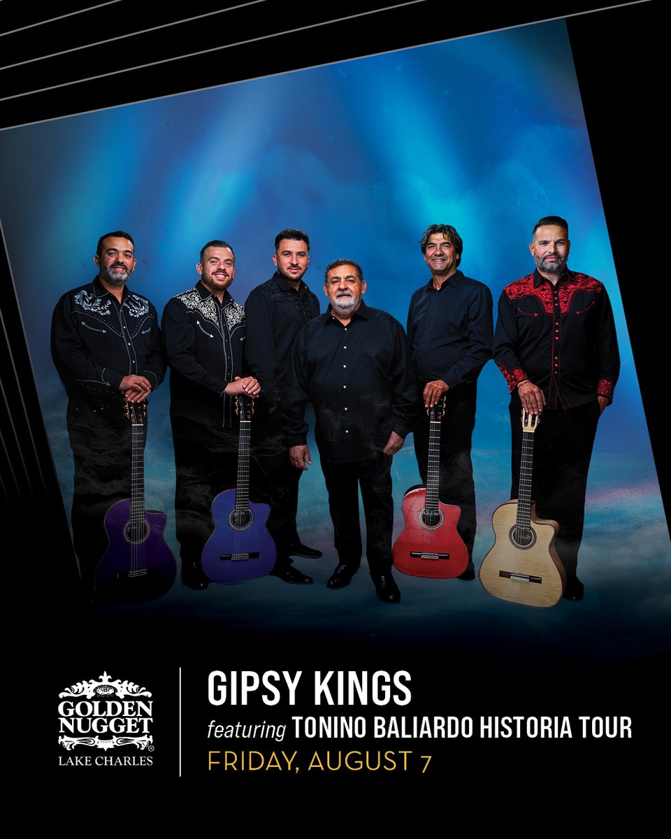 GoldenNuggetLC's tweet photo. Gipsy Kings are bringing their signature sound along with Tonino Baliardo Historia Tour on Friday, August 7. Quiet Riot + Vixen are taking over Saturday, August 15 for one epic night of rock!

Lock in your seats this Friday at 10AM!

Gambling Problem? Please call 1-877-770-STOP https://t.co/4H2CtNV5qb